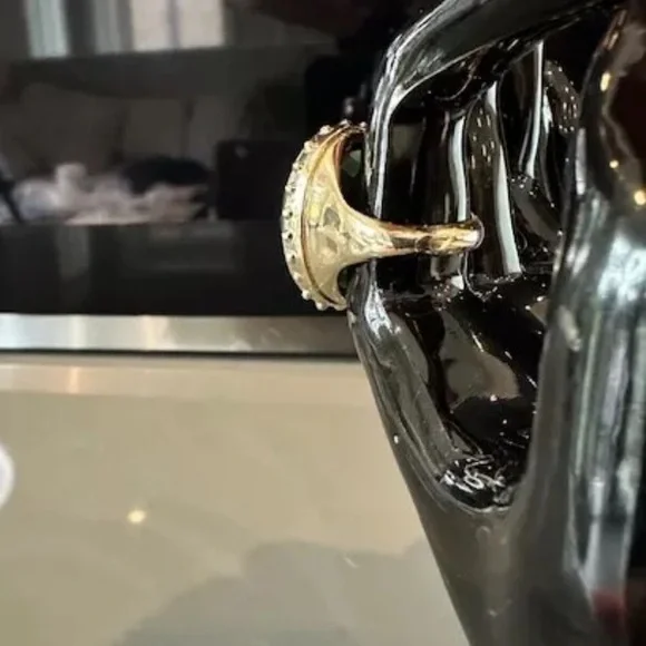 Alexis Bittar Green and Gold Statement Ring in sz 7 New No Tag - Picture 14 of 15